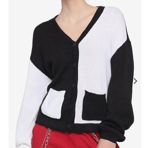 Swapped Black and White Cardigan